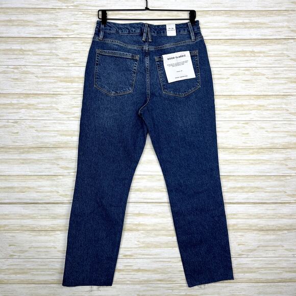 Good American NWT Good Classic Raw Hem High Rise Jeans - Picture 5 of 10